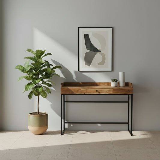 Hanovre - Console/ Coiffeuse en acacia massif 125 cm